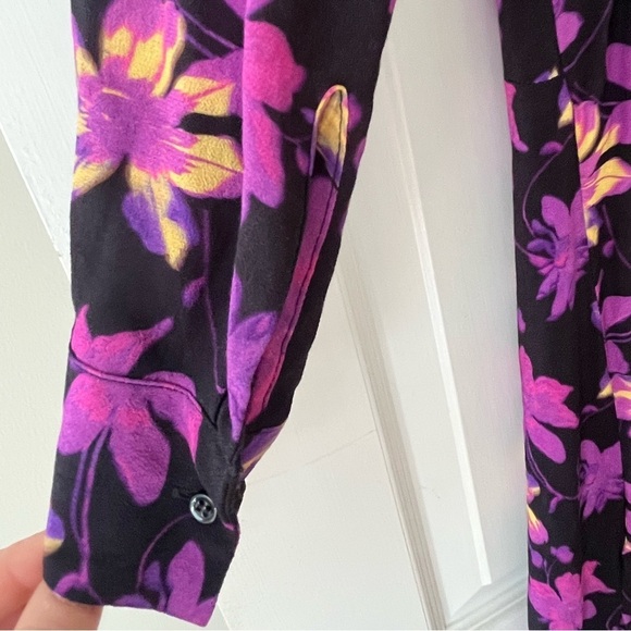 Maje Ritunia Shirt Collar Floral Print Maxi Dress - Picture 9 of 13